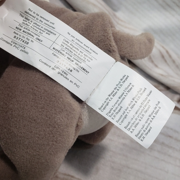 Disney Winnie The Pooh Easter Bunny Gopher Beanbag Plush With Tag 7 Inch 90s - Picture 10 of 11